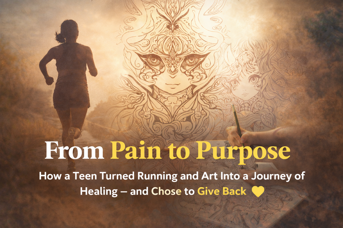 From Pain to Purpose: How a Teen Turned Running and Art Into a Journey of Healing — and Chose to Give Back
